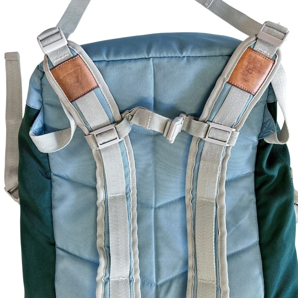 Poler Rolltop Backpack in‎ Dark Green Casual Hiking School Canvas Adjustable